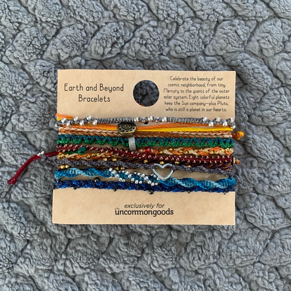NWT Uncommongoods Earth and Beyond Set of 10 Bracelets